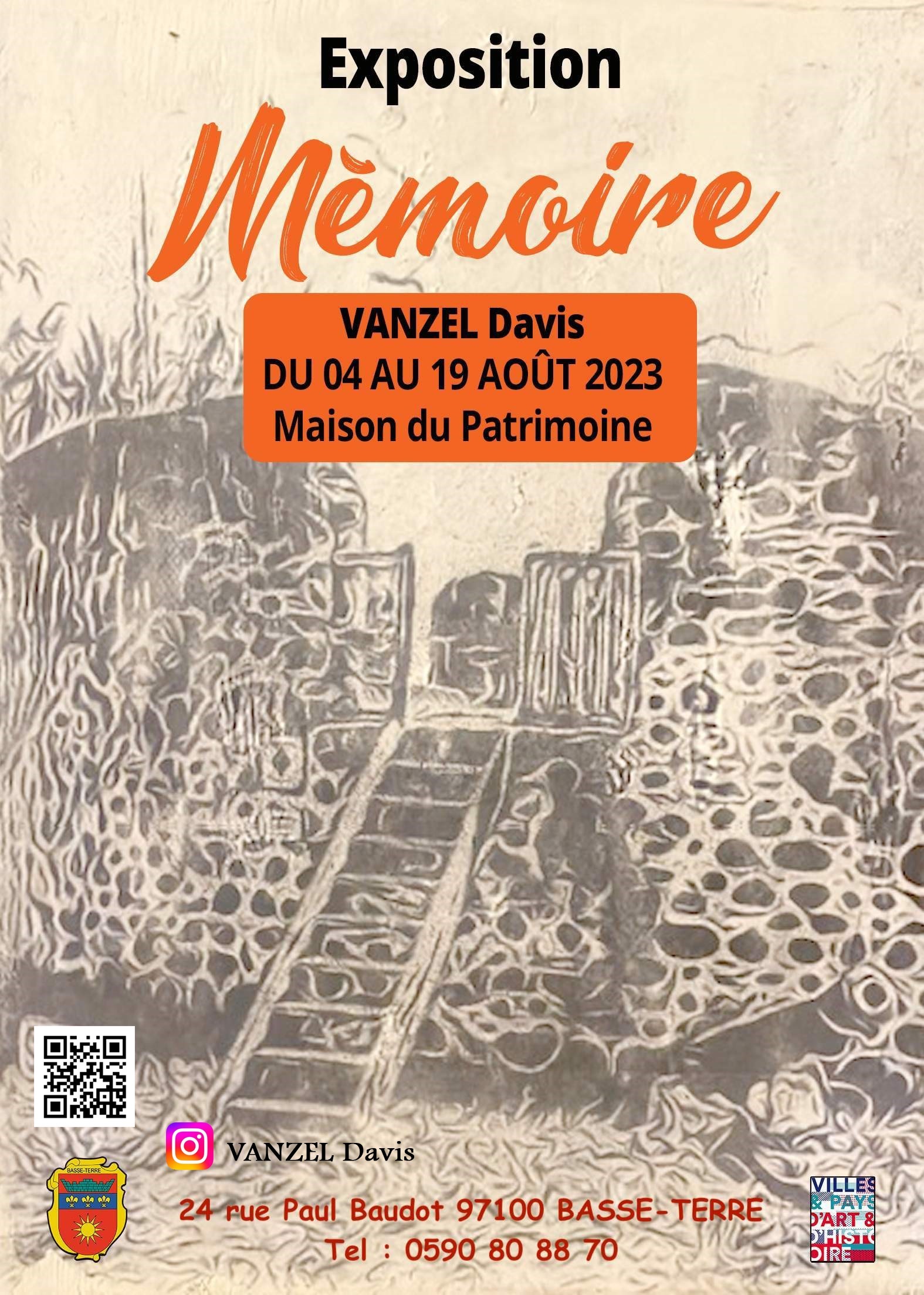 Découvrez "Mémoire" , l'exposition de Davis Vanzel jusqu'au 19 août à la Maison du patrimoine